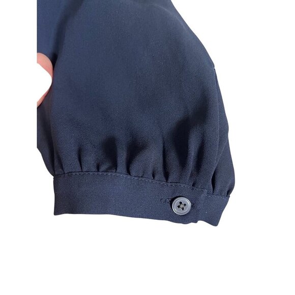 Loft Floral Lace Top Blue XL Boho Western Hippie Flowy Romantic Whimsical Sheer - Picture 2 of 10